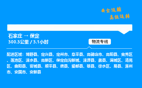 石家莊到保定物流專線-專業承攬石家莊至保定貨運-保證時效