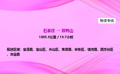 石家莊到雙鴨山貨運專線_石家莊到雙鴨山物流公司